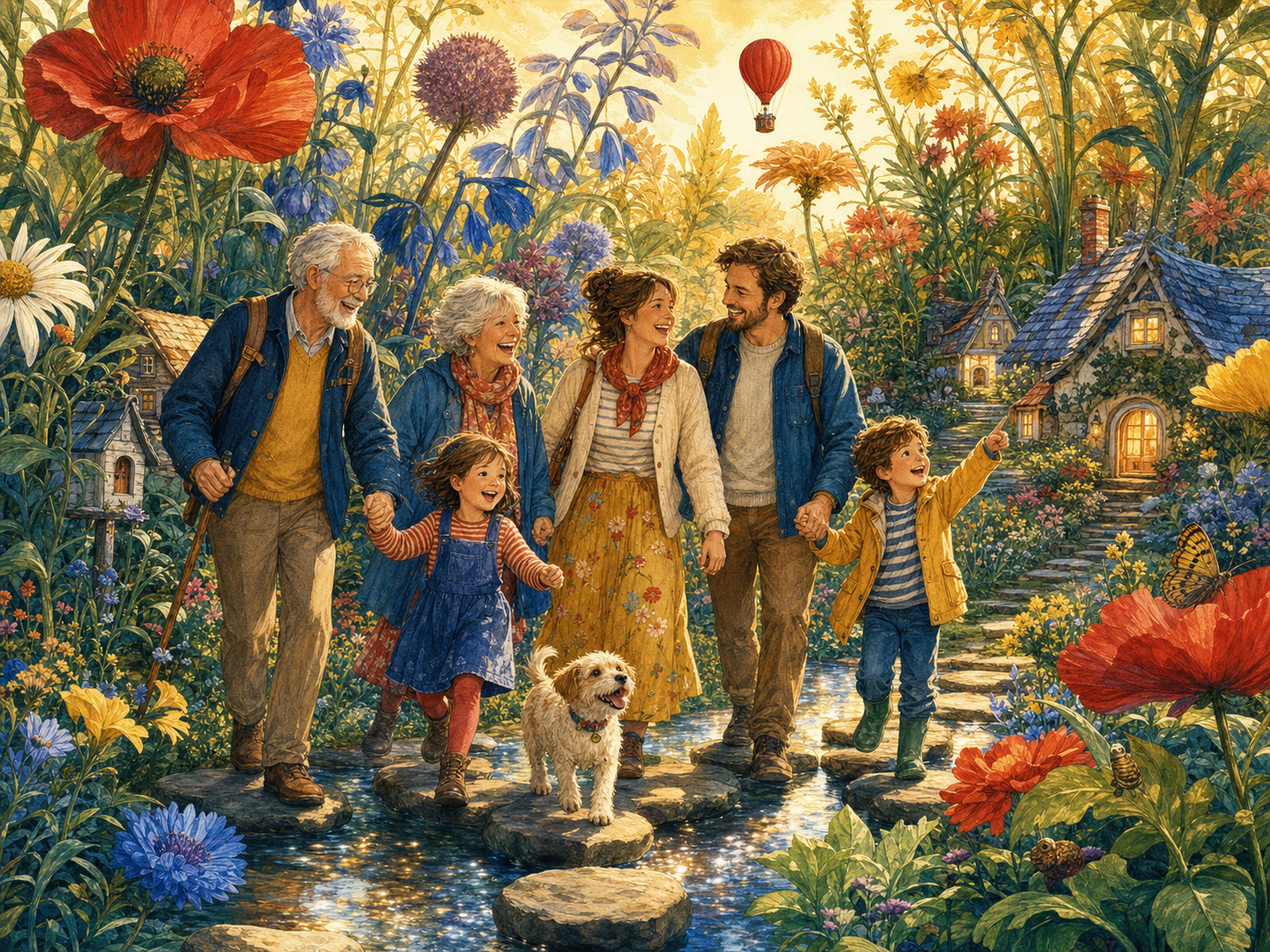 A family reimagined in a magical giant garden